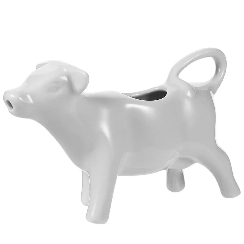 Ceramic Milk Jug Cow Coffee Cup Sauce Gravy Dispenser Frothing