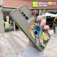 Jlingji เคสสำหรับ Xiaomi Redmi Note 8 Note8 Pro Note 8T เคสแฟชั่นสติทซ์น่ารักบางมีน้ำค้างแข็งโปร่งใสแข็งขอบสี่เหลี่ยมกันกระแทกปลอกซิลิโคนคลุมทั้งหมดเคสนิ่มป้องกัน