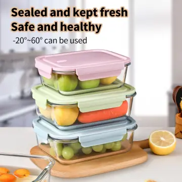 Glass Fresh Keeping Box Sealed Fresh Keeping Lunch Box With Lid