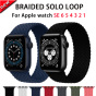 Dây Bện Nylon Cho Apple Watch Dây Đai Đàn Hồi 6 SE 5 4 3 2 1 Solo Apple Loạt Đồng Hồ 38Mm 42Mm 40Mm 44Mm thumbnail