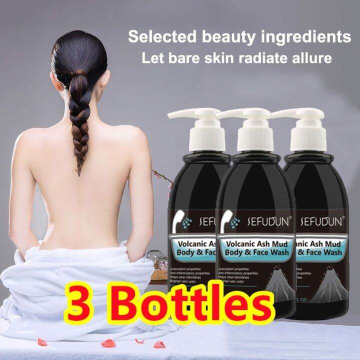 COD 250ML Body Wash Volcanic Mud Shower Gel Deeply Nourishing Long