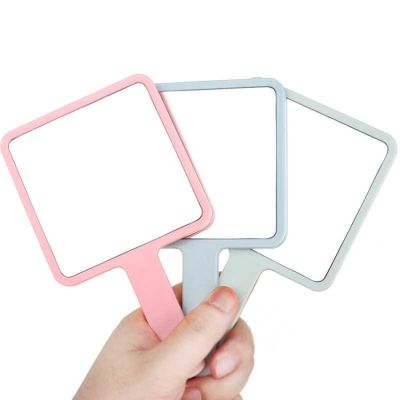 Hand Mirror  Square Travel Barber Hairdressing Handheld Mirror  Portable Cosmetic Makeup Mirror with Handle for Home Outdoor Mirrors