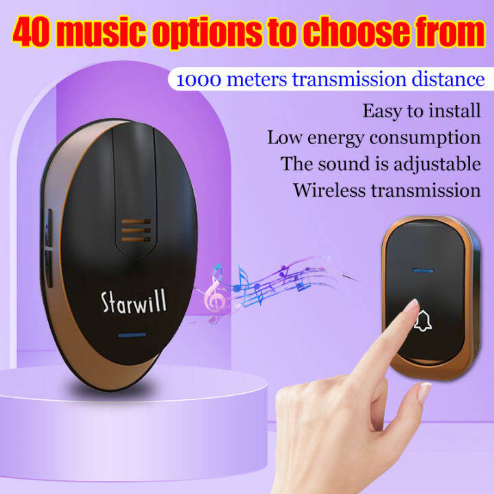 waterproof wireless doorbell 1000M range door bell home 40 types of