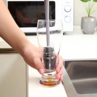 Silicone Cup Brush Cup Scrubber Glass Cleaner Kitchen Cleaning Tool Long Handle Drink Wineglass Bottle Glass Cup Cleaning Brush Cleaning Tools