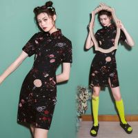 （CODจ่ายเงินปลายทางได้-kame） เดรสกี่เพ้า เดรสผู้หญิง cheongsam สาวสไตล์จีน A560