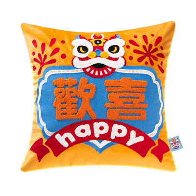 dunxdeco-cushion-cover-decorative-pillow-joy-chinese-traditional-dance-lion-embroidery-cushion-cover-sofa-chair-bed-coussin