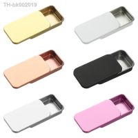 ✤卍 1 Pcs Metal Rectangular Empty Mini Tin Box Tinplate Push Candy Pill Cases Bins Jar Hinged Containers Small Organizer Storage Box