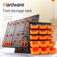 Garage Wall Tool Rack Pegboard + Shelf Tool Organiser/Holder Wall-Mounted/Fixed, Includes 24 Assorted Hooks Ideal for Home Shed Workshop or Garage