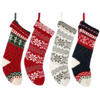 คาดหน้ากากคริสต์มาส Rove-Shop】ถุงแขวนเครื่องประดับถุงเท้าคริสต์มาสที่น่ารักถุงเท้าถักแบบนุ่มของตกแต่งต้นคริสต์มาสปาร์ตี้วันหยุด