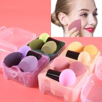 3Pcs/Box Makeup Sponge Powder Puff Dry and Wet Cosmetic Foundation Powder Sponge Makeup Face Beauty Accessories with Storage Box