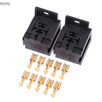 FUYU 2ชุด5Pin POLES AUTOMOTIVE Relay BASE Holder SOCKET พร้อมขายึดสำหรับรีเลย์3334485008 DJJ7054Y-6.3-21