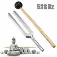 Tuning Fork 528HZ จูนเนอร์พร้อมชุดตะลุมพุกสำหรับการรักษาระบบประสาท Reliever ความเครียด Sound Tpy Healing Chakra