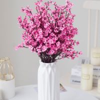 hot【cw】 Gypsophila Artificial Flowers Branch Fake Bouquet Room Vase for Wedding Decoration