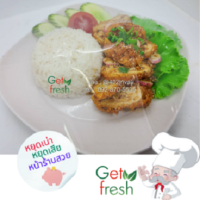 Get Fresh โมเดลอาหารปลอม,อาหารปลอม,ข้าวยำไก่แซ่บปลอม,  Food Model    ขนาดเท่าของจริง  เกรดสวยสมจริงน่าทาน