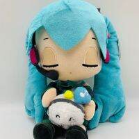 Hatsune Miku สีขาว Rait ใหม่ท่านั่ง30ซม. ตุ๊กตายัดนุ่น Boneka Mainan อนิเมะน่ารัก Plushies หมอนนุ่มของขวัญสำหรับเด็กผู้หญิง Boneka Mainan S