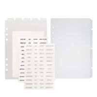 Frosted Top Tab A5 Binder Index Dividers 6 Ring Transparent Planner Journal Notebook Page Separators Index Separator Dashboard