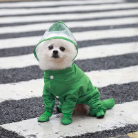 Fashion Four-legged All-inclusive Dog Jumpsuit Raincoat Waterproof Dog Clothing Small Dog Cat Rain Coat Clothes Raining Coat