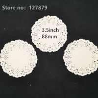 Spot 100 Pcs 3.5 88มม.8.8ซม.สีขาวรอบฟิลม์โพลารอยด์ Doilies Vintage Coasters Placemat Craft งานแต่งงานโต๊ะคริสต์มาสตกแต่ง A A วันวาเลนไทน์ ของขวัญ ของขวัญ gift gift gift