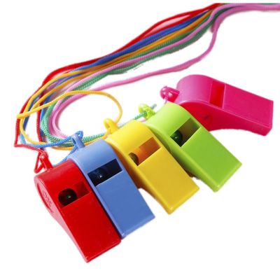 24Pcs Colorful Whistle Sports Race Cheering Whistle Referee Whistle Party Training Soccer Football Basketball Cheerleading Tool Survival kits