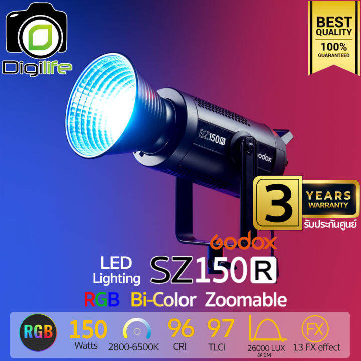 Godox LED SZ150R RGB Zoomable 150W Bi-Color 2800K-6500K Bowen Mount