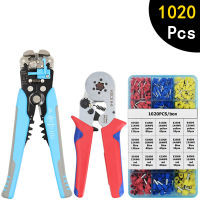 Multifunctional Wire Stripper Crimping Tool Kit - HSC8 6-66- 4A Pliers ,Self-Adjusting 8 Inch Cutter Crimper,For Tube Terminal