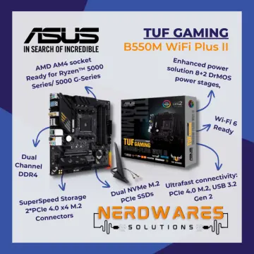 ASUS TUF GAMING B550M-PLUS WIFI II AM4 Micro ATX AMD Motherboard