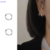 ?【Lowest price】SUTAI ต่างหูห่วงทองบิดเกลียวสำหรับผู้หญิงห่วงหนาแบบไม่ทำให้เกิดอาการแพ้ต่างหูบิดแบบวินเทจขนาดใหญ่