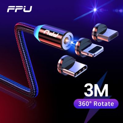 （A LOVABLE） FPU 3เมตร MagneticUSBFor IPhoneAndroidPhoneCharging USB ประเภท CMagnet ชาร์จสายไฟ
