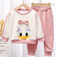 Kids Girls Clothing Set Cartoon Daisy Sports Sweater Set Toddler Girl Clothes Girls Outfits School Girl Outfit