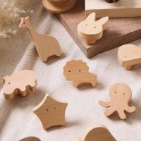 Wooden Animal Cabinet Handles Wood Cloud Hooks Furniture Handles for Cabinets and Drawers Door Knobs Kitchen Wardrobe Door Pulls