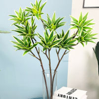 【cw】83cm Large Artificial Lily Plants nch Tropical Tree Leaves Fake Bamboo Leaves Real Touch Magnolia Foliage for Home Wedding ！