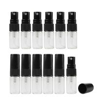 50Pcs 2Ml 3Ml 5Ml 7Ml 10Ml Empty Glass Spray Bottle Sample Glass Vials Portable Mini Perfume Atomizer Refillable Bottles Travel