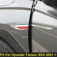 อุปกรณ์เสริม Fit สำหรับ Hyundai Tucson NX4 2021 2022รถด้านข้างฝาครอบ Fender Vent Air Flow สปอยเลอร์ตกแต่ง Intake Trim 6PCS