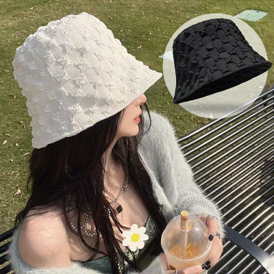 Topi Bucket ลูกไม้สำหรับผู้หญิงหญิงสาวสีดำสีขาวบางๆหมวกปานามากลางแจ้งชายหาดม่านบังแดดแฟชั่นลำลองหมวกผู้หญิง Gorras