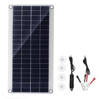 300W Solar Panel Portable Dual 12/5V DC USB Fast-Charging Waterproof Emergency Charging Outdoor Battery Charger for Car