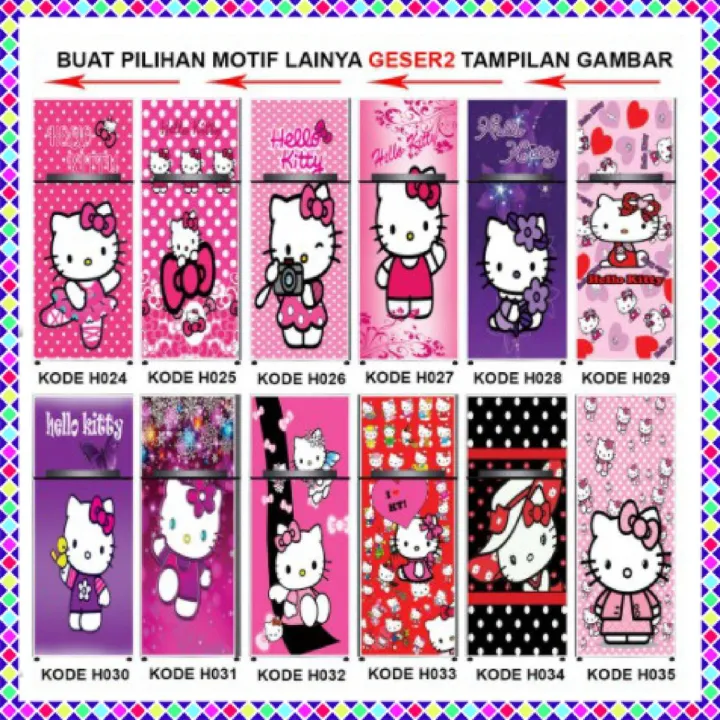 Stiker Kulkas 2 Pintu Motif Hello Kitty | Lazada Indonesia