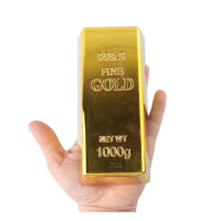 ?Hot Sale? Fake Gold Bar Plastic Golden Paperweight Home Decor Bullion Bar Simulation