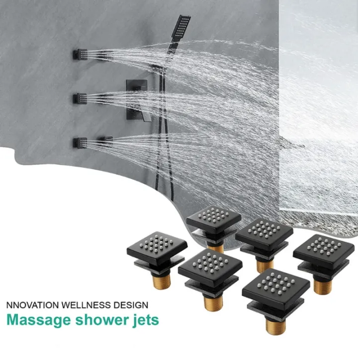 ss Shower with 2Function Body Sprays Massage Spa Side Sprayer Jets in