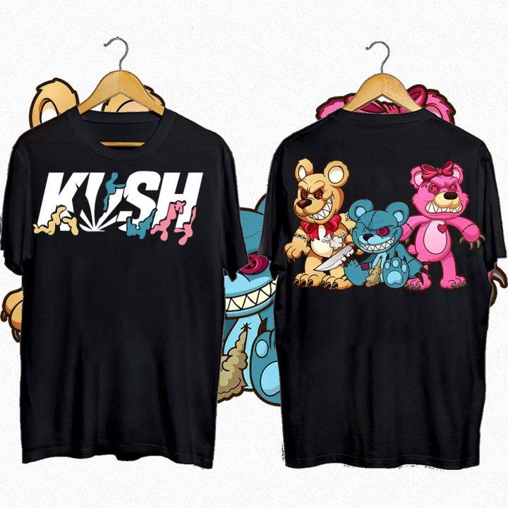 ขายปีใหม่เสื้อยืดคุณภาพดี-สไตล์ใหม่-ขายร้อน-ku-sh-evil-teddy-bear-trend-new-design-bully-เสื้อยืดแฟชั่นพิมพ์-เสื้อยืด