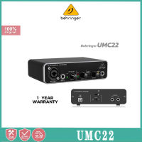 Behringer UM2 U-Phoria/UMC22การ์ดเสียงเครื่องขยายสัญญาณภาคแรกอินเตอร์เฟซเครื่องเสียงพร้อมพลังไมโครโฟน48โวลต์