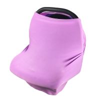 Stretchy Baby Car Seat Cover Multi-Use Clothes for Nursing Mothers Solid Color Feeding Apron Comfort Shopping Cart Carrier Case