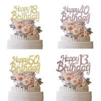 【CW】✌❅◙  New paperboard Gold  Number 40 50 13 16 21 10th Happy Brithday Decoration