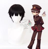 Anime Toilet Bound Hanako Kun 35cm Short Black Wig Yugi Amane Heat Resistant Hair Cosplay Hat Anime Wigs