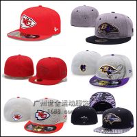 ✥¤❏ Size cap Chiefs football cap mens and womens embroidery Ravens flat brim cap American closed cap team baseball cap