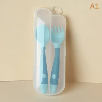 Silicone Spoon And Fork For Baby Utensils Set, Self Feeding Baby Spoons And  Fork, Auxiliary Food Spoon For Toddler Learn To Eat Training, Bendable Soft  Fork, Infant Children Tableware, Kitchen Stuff 