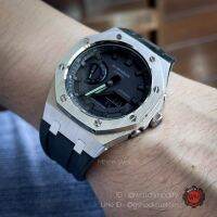 G-Shock AP Black Silver Gen4 Rubber Strap ของแท้ รับประกัน 1 ปี