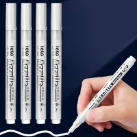 ปากกาปากกาอะคริลิกสีขาวเรียบง่าย2.0มม. 3ชิ้นปากกาหมึกสีขาวถาวรกันน้ำสำหรับนักเรียน