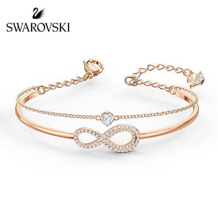 กำไล-swarovskiแท้-swarovski-infinity-bracelet-ความรักนิรันดร์-สร้อยข้อมือสตรี-กำไลข้อมือคริสตัลแฟชั่น-ของขวัญวันวาเลนไทน์