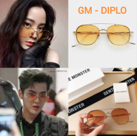 Gm แว่นกันแดด กรอบโลหะ ทรงกลม - Diplo ( ชุดหมาป่า )