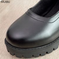 COD 35-42 Size Korean Fashion Platform Small Leather Shoes High Quality Large Size Womens Shoes 41 Mary Jane Shoes Japanese JK Uniform Lolita Shoes Black High-heeled School Shoes for Teenage Girls Non-slip British College Style Student Leather Shoes mu